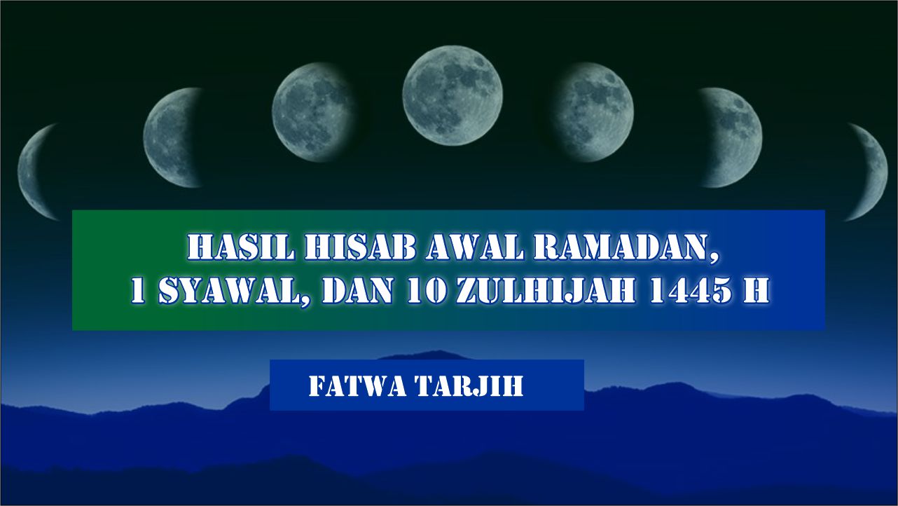 Hasil Hisab Awal Ramadan, 1 Syawal,  dan 10 Zulhijah 1445 H